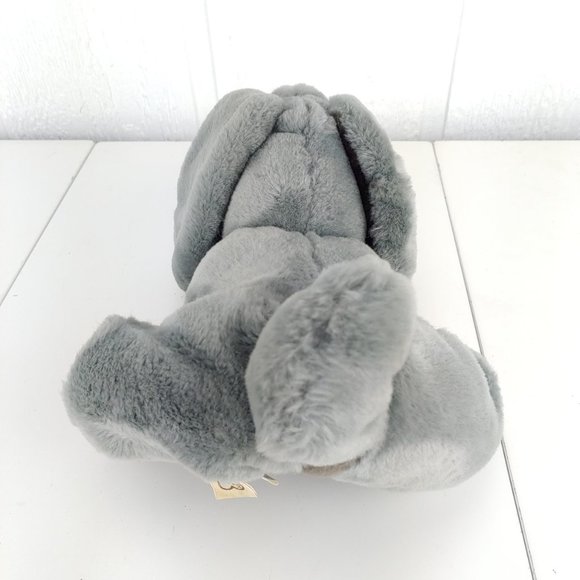 Vintage Ganz Bros Gray Wrinkles Plush 12" Stuffed Animal 1985 Puppy Dog - Picture 7 of 11